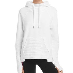 Alo Yoga Eclipse Mesh-trimmed Hooded Sweatshirt